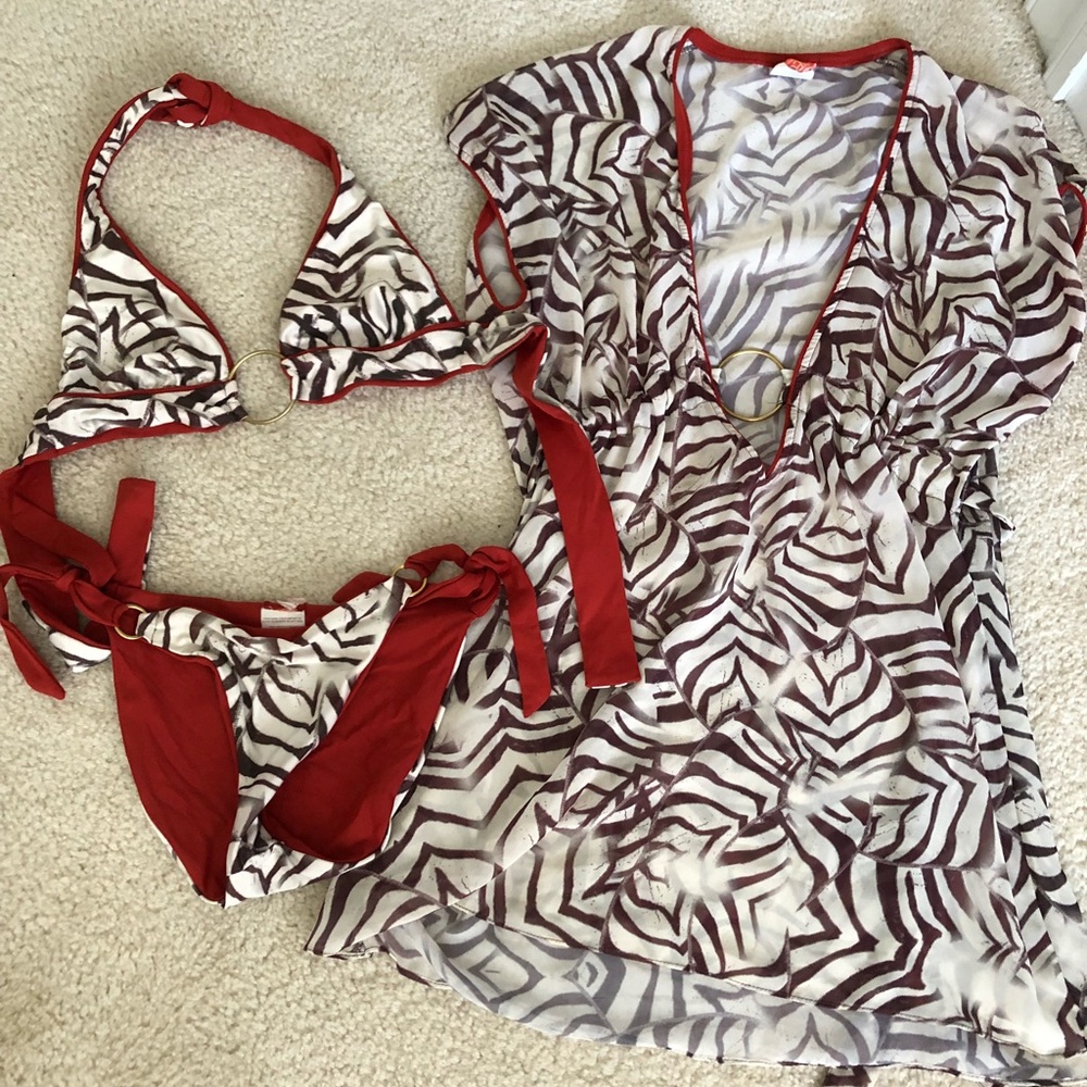 Becca bikini with matching cover up.